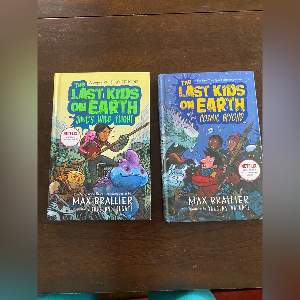 The Last Kids on Earth Book Set by Max Brallier - Green and Blue Covers